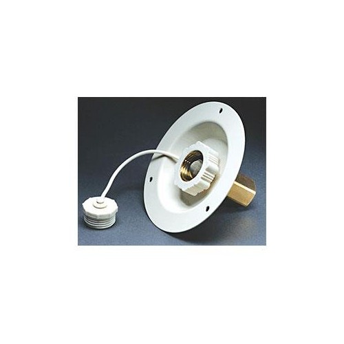 Aqua Pro Fresh Water Inlet, Recessed, Polar White, 1/2 Inch Female, 100 PSI
