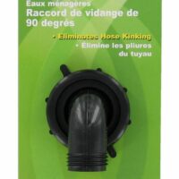 Valterra Waste Water Drain Adapter, 1-1/2 Inch Swivel, Black, 3/4 Inch Hose