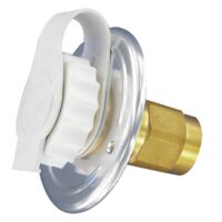 Valterra Fresh Water Inlet, White, Aluminum, 1/2-inch Female