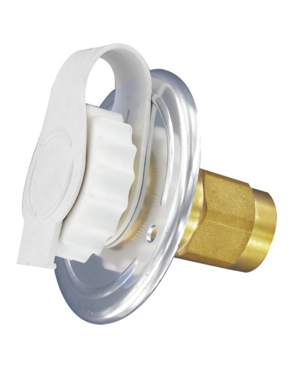 Valterra Fresh Water Inlet, White, Aluminum, 1/2-inch Female