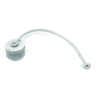 Valterra Fresh Water Inlet Cap, White, Twist-On with Lanyard