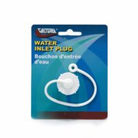 Valterra Fresh Water Inlet Cap, White, Twist-On with Lanyard