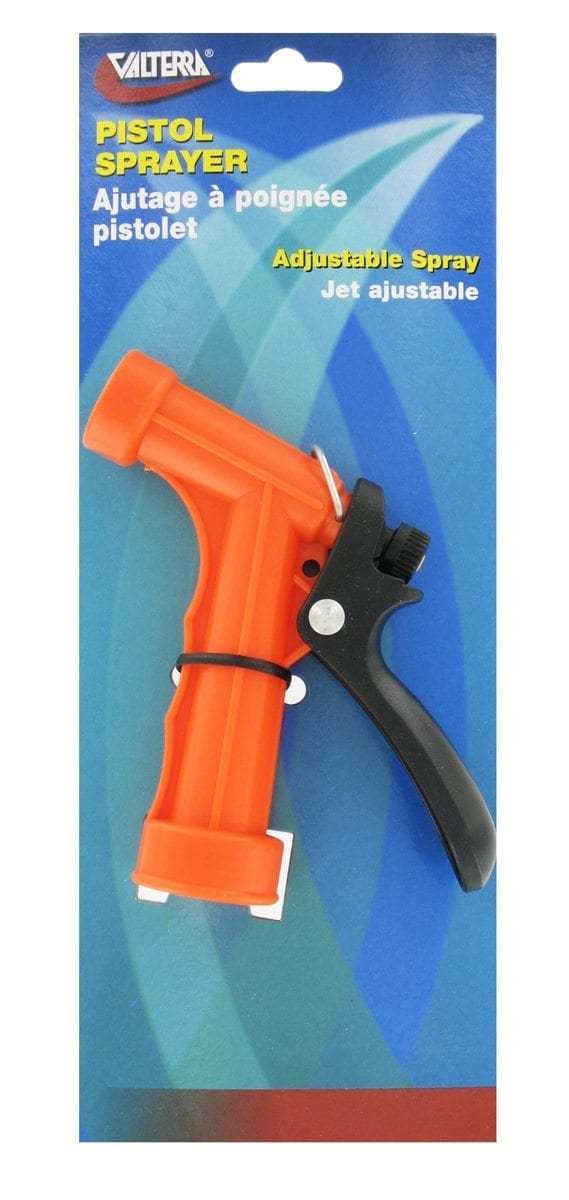 Valterra Garden Hose Nozzle, Orange, Adjustable Spray