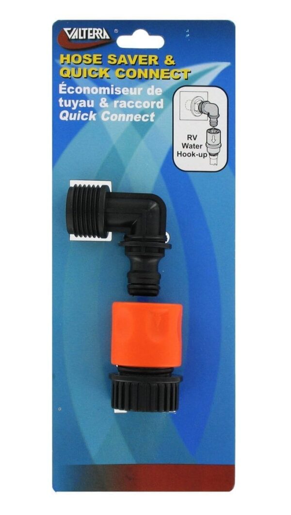 Valterra Water Hose Quick Connect, Snap-On, Male Threads