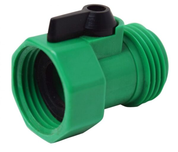Valterra Single Hose Connector with Shut-Off Valve, Plastic, 3/4 Inch
