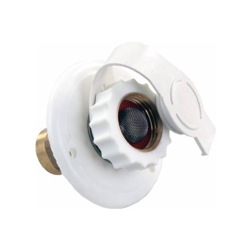 JR Products Fresh Water Inlet, 1/2 Inch Female Threads, White