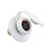 JR Products Fresh Water Inlet, 1/2 Inch Male Threads, White