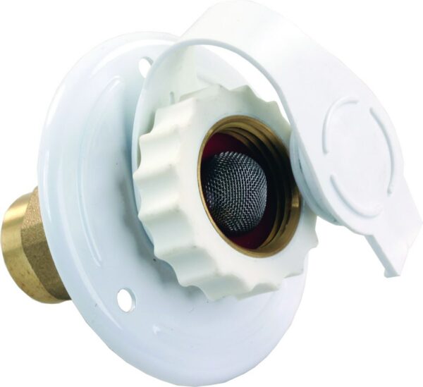 JR Products Fresh Water Inlet, 1/2 Inch Female Threads, White