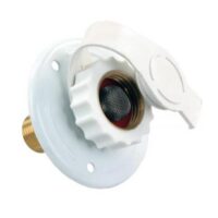 JR Products Fresh Water Inlet, Surface Mount, White
