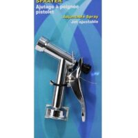 Valterra Pistol-Grip Garden Hose Nozzle with Adjustable Spray, Silver