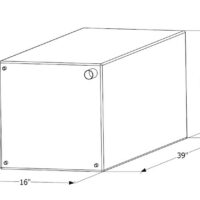 Icon 40-Gallon Fresh Water Tank, Rectangular, 16 x 39 x 16 Inches, White