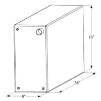 Icon 20-Gallon Slim Fresh Water Tank, Rectangular, 8 x 36 x 16 Inches, White