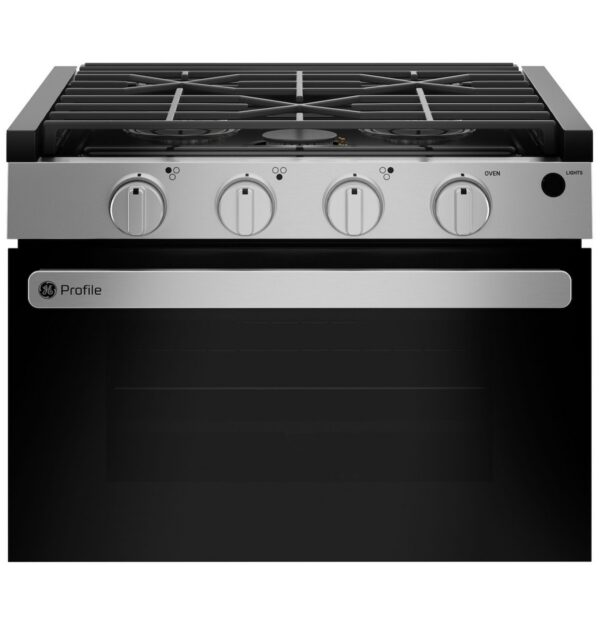 GE 17 Inch Drop-In Propane Range, 3 Burner, 8000 BTU Front