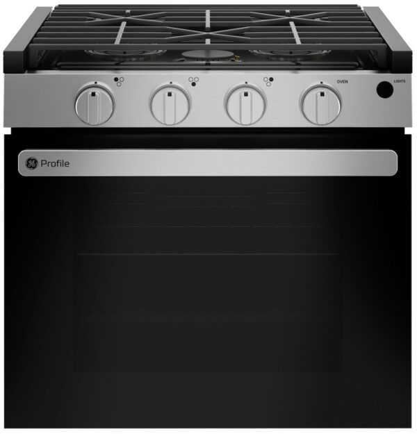 GE 21 Inch Drop-In Propane Range, 3 Burner, 8000 BTU Front, Dual-Tier Oven