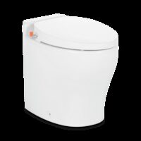 Dometic Macerating RV Toilet, Plastic Bowl, Remote Switch, White, Elongated