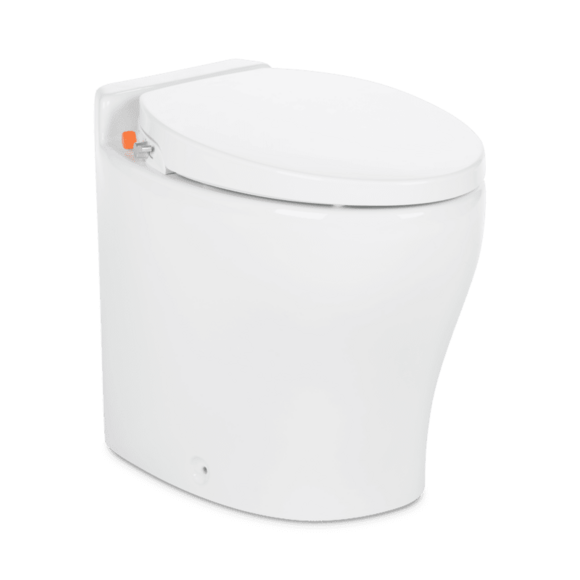 Dometic Macerating RV Toilet, Plastic Bowl, Remote Switch, White, Elongated