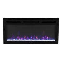 Furrion 36 Inch Electric Fireplace Insert with LED Crystals, Remote Control