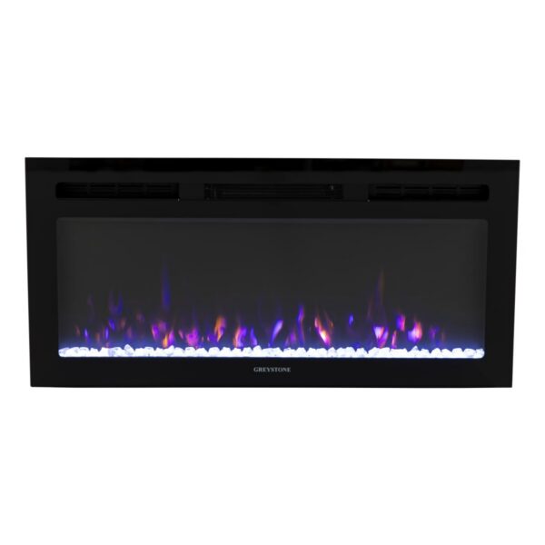 Furrion 36 Inch Electric Fireplace Insert with LED Crystals, Remote Control