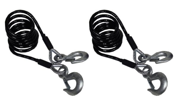 Blue Ox Trailer Safety Cable, 7 Feet, 15,000 lbs, Set of 2