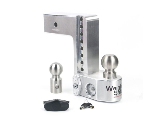 Weigh Safe Drop Hitch with Built-In Tongue Weight Scale, 3" Receiver, 8" Drop