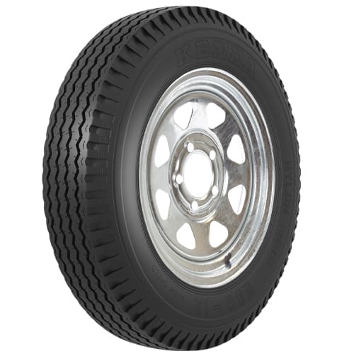 Americana ST-4.80-12 Trailer Tire/Wheel Assembly, 12-inch, White, 780-lb