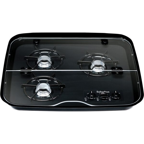 Invision RV Dual-Burner Stove Top Cover, Glass, Clear