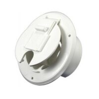 JR Products 30 Amp Electrical Cord Hatch, Round, Polar White