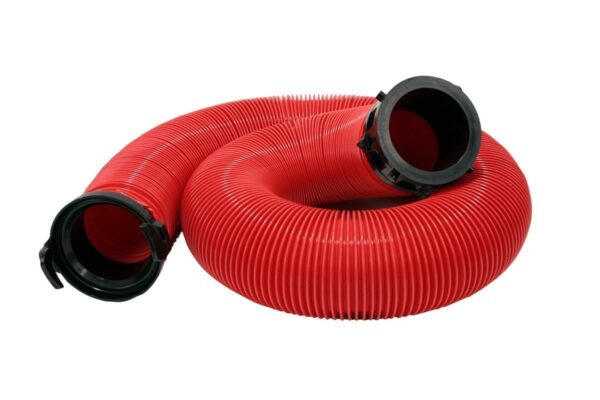 Valterra Sewer Hose, 10 ft, 3 in Diameter, Red, Bayonet Fittings