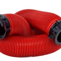 Valterra 10 Foot Sewer Hose, 3 Inch, Red, 18 Mil Vinyl with EZ Coupler