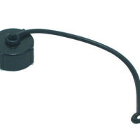 Valterra 3/4-inch Female Sewer Cap with Tether Strap, Black