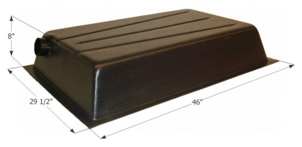 Icon 33-Gallon Waste Holding Tank, ABS Plastic, Right Drain, Black