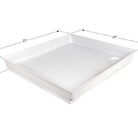 Icon RV Shower Pan, 27x24 Inches, Rectangular, Polar White
