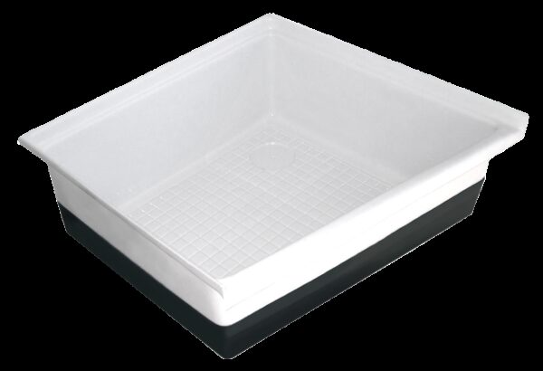 Icon RV Shower Pan, 24 Inch, Asymmetrical, Polar White