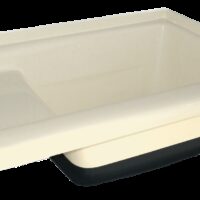 Icon Sit-In Bathtub, 36x24 Inches, Right-Hand Drain, Colonial White