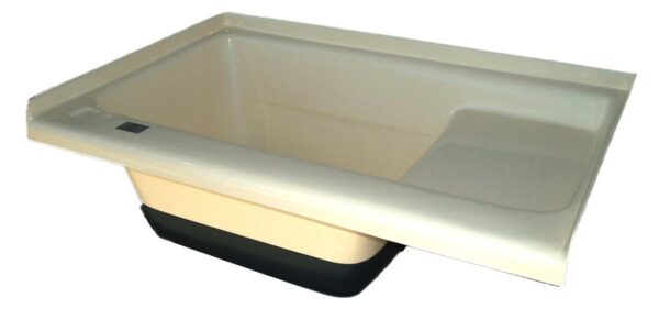 Icon Sit-In Bathtub, 36x24 Inches, Left-Hand Drain, Colonial White