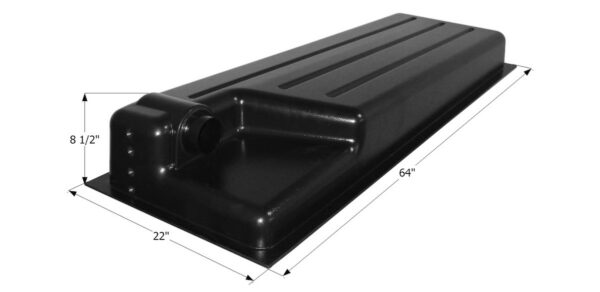 Icon 28-Gallon Black Water Tank, 3-Inch Outlet, Flange Mount