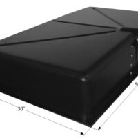 Icon 44-Gallon Black Water Tank, 3-Inch Outlet, Flange Mount