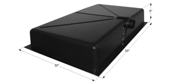 Icon 44-Gallon Black Water Tank, 3-Inch Outlet, Flange Mount