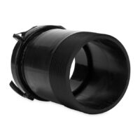 Camco Bayonet to 3 Inch Threaded Pipe Adapter with Hose Clamp, Black