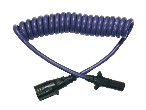 Blue Ox Trailer Wiring Adapter, 7-Blade to 6-Pin, Blue