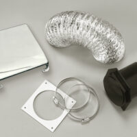 Splendide DV6500X Deluxe Dryer Vent Kit, Black