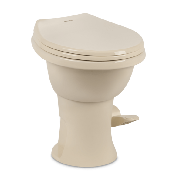 Dometic RV Toilet, Gravity Flush, 18 Inch, Bone