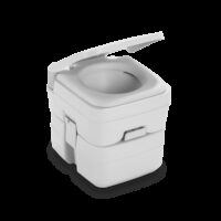 Dometic SaniPottie 966 Portable Toilet, Silver, Bellows Pump, 5-Gallon