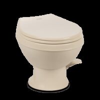 Dometic 401 Essential RV Toilet, Bone, 13-1/2 Inch Seat, Pedal Pump