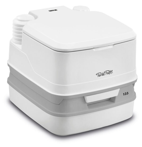 Thetford Porta Potti Portable Toilet, White, Bellows Pump, 2.6-Gallon