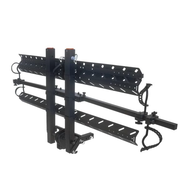 Let's Go Aero V-Lectric Folding Bike Rack, Receiver Hitch Mount, 2 Bikes, 80 lbs Per Bike, Black