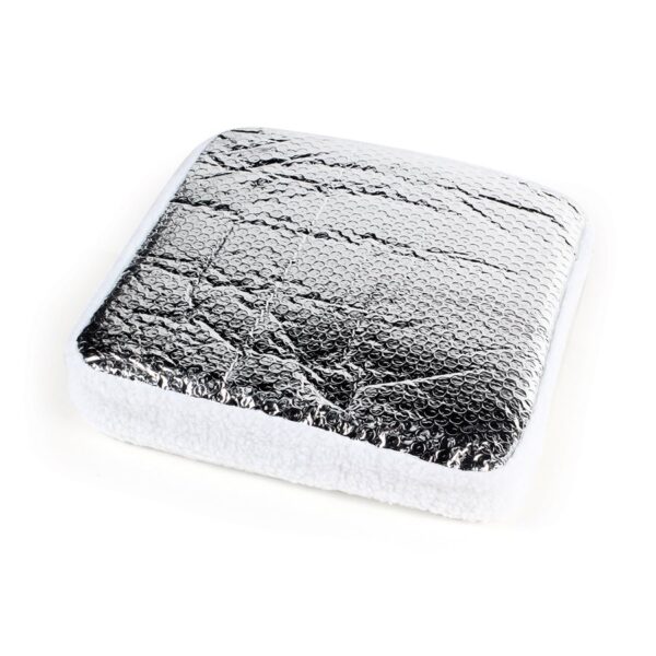 Camco 14x14 Roof Vent Insulation, 3" Foam with Reflective Backing and Removable White Cover