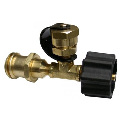 Marshall Excelsior Propane Tee Adapter, 1-5/16-Inch ACME Inlet, Dual 1-Inch-20 Outlets