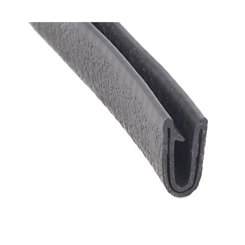 AP Products U-Channel PVC Weather Stripping 9/16 in x 1/4 in, Black, 50 ft