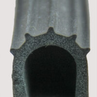 AP Products Ribbed D-Seal Weather Stripping 1 in x 1 in, Black, 50 ft